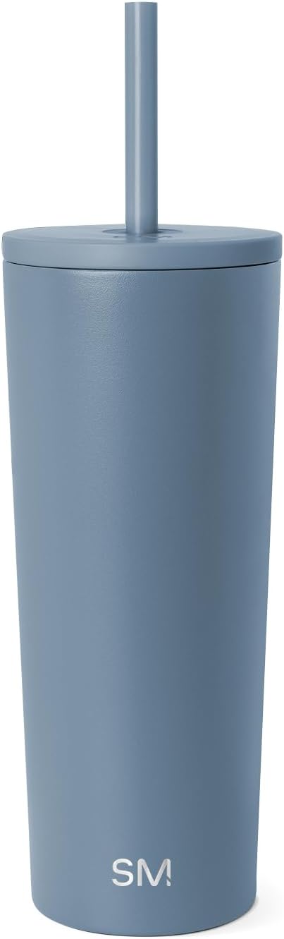 Iced Coffee Tumbler, Insulated | 24oz | Yellow | Reusable Stainless Steel Cup, Travel Mug, Water Bottle with Straw | Cupholder Friendly & Spill Resistant, Buttercup
