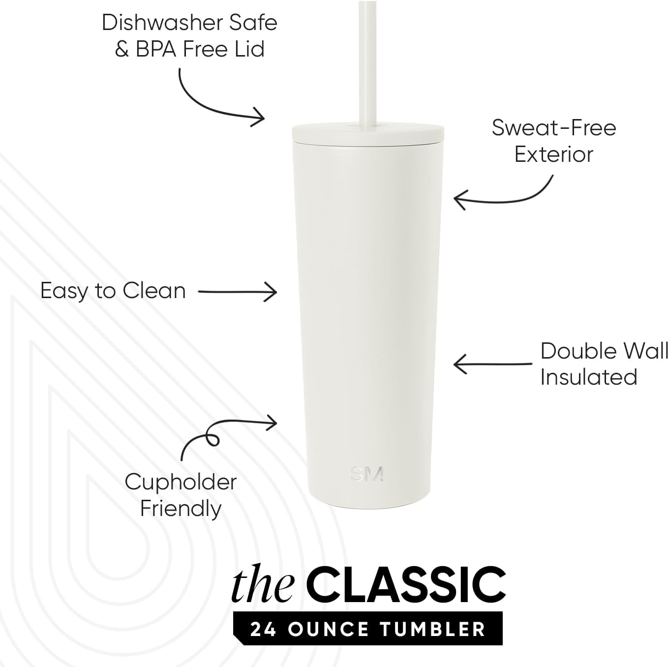 Iced Coffee Tumbler, Insulated | 24oz | Yellow | Reusable Stainless Steel Cup, Travel Mug, Water Bottle with Straw | Cupholder Friendly & Spill Resistant, Buttercup