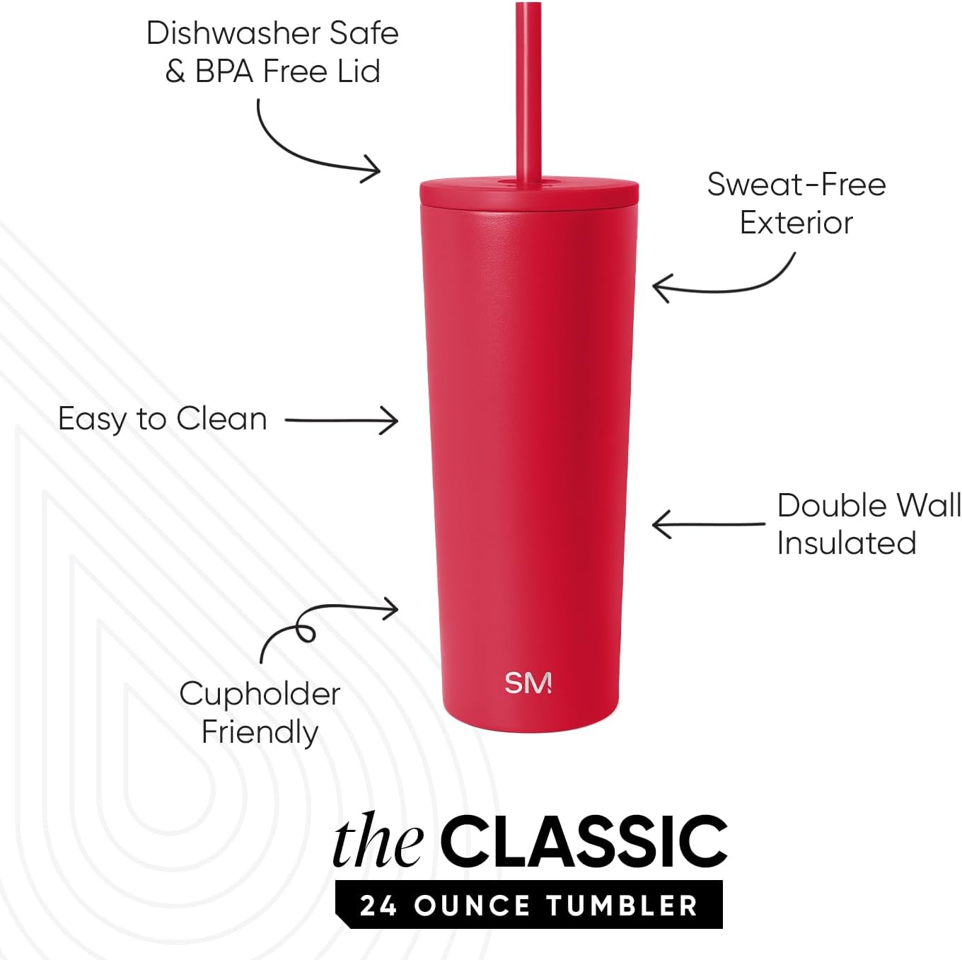 Iced Coffee Tumbler, Insulated | 24oz | Yellow | Reusable Stainless Steel Cup, Travel Mug, Water Bottle with Straw | Cupholder Friendly & Spill Resistant, Buttercup