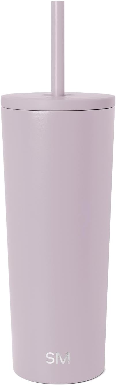 Iced Coffee Tumbler, Insulated | 24oz | Yellow | Reusable Stainless Steel Cup, Travel Mug, Water Bottle with Straw | Cupholder Friendly & Spill Resistant, Buttercup