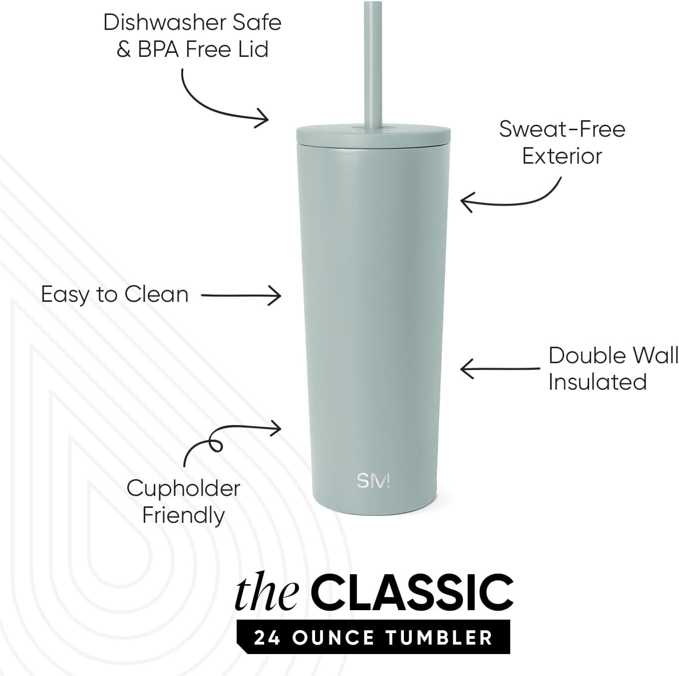 Iced Coffee Tumbler, Insulated | 24oz | Yellow | Reusable Stainless Steel Cup, Travel Mug, Water Bottle with Straw | Cupholder Friendly & Spill Resistant, Buttercup