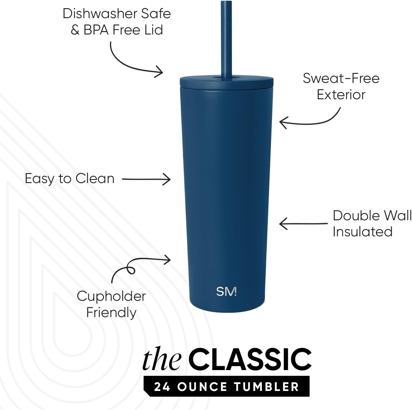 Iced Coffee Tumbler, Insulated | 24oz | Yellow | Reusable Stainless Steel Cup, Travel Mug, Water Bottle with Straw | Cupholder Friendly & Spill Resistant, Buttercup