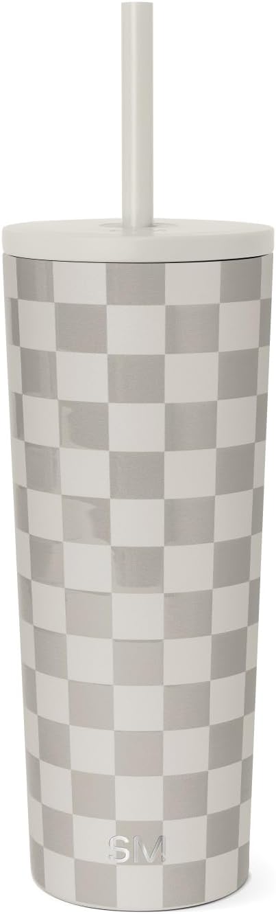 Iced Coffee Tumbler, Insulated | 24oz | Yellow | Reusable Stainless Steel Cup, Travel Mug, Water Bottle with Straw | Cupholder Friendly & Spill Resistant, Buttercup