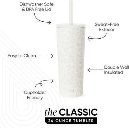 Iced Coffee Tumbler, Insulated | 24oz | Yellow | Reusable Stainless Steel Cup, Travel Mug, Water Bottle with Straw | Cupholder Friendly & Spill Resistant, Buttercup