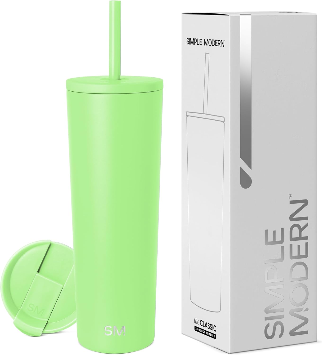 Iced Coffee Tumbler, Insulated | 24oz | Yellow | Reusable Stainless Steel Cup, Travel Mug, Water Bottle with Straw | Cupholder Friendly & Spill Resistant, Buttercup