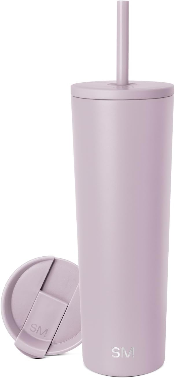 Iced Coffee Tumbler, Insulated | 24oz | Yellow | Reusable Stainless Steel Cup, Travel Mug, Water Bottle with Straw | Cupholder Friendly & Spill Resistant, Buttercup