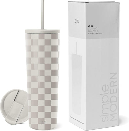 Iced Coffee Tumbler, Insulated | 24oz | Yellow | Reusable Stainless Steel Cup, Travel Mug, Water Bottle with Straw | Cupholder Friendly & Spill Resistant, Buttercup