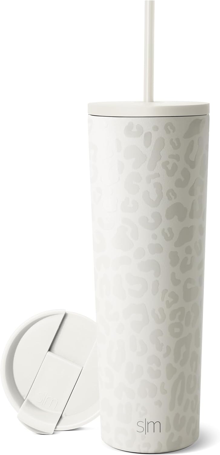 Iced Coffee Tumbler, Insulated | 24oz | Yellow | Reusable Stainless Steel Cup, Travel Mug, Water Bottle with Straw | Cupholder Friendly & Spill Resistant, Buttercup