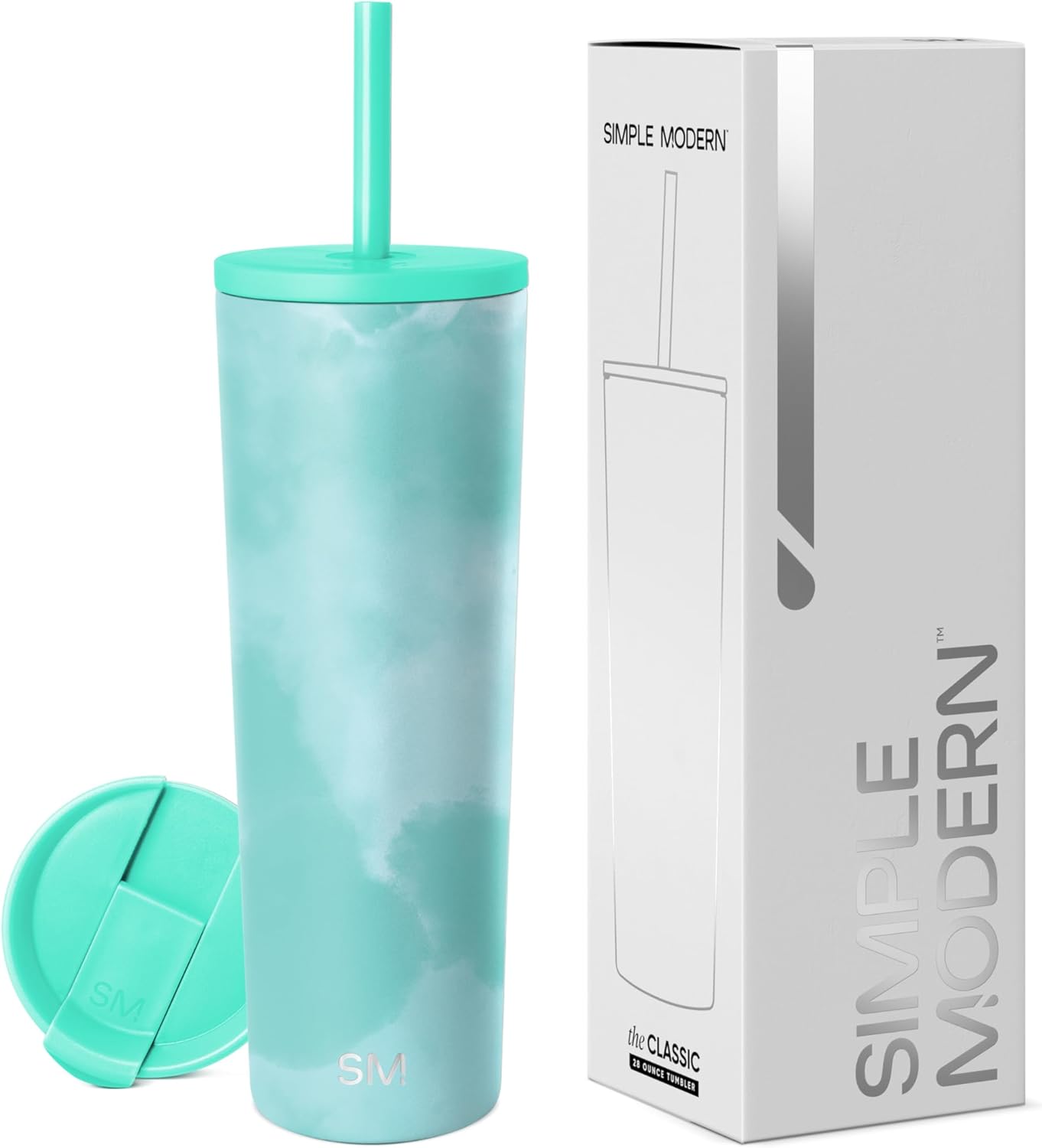 Iced Coffee Tumbler, Insulated | 24oz | Yellow | Reusable Stainless Steel Cup, Travel Mug, Water Bottle with Straw | Cupholder Friendly & Spill Resistant, Buttercup