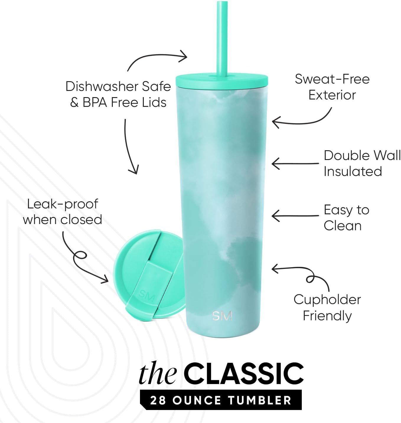 Iced Coffee Tumbler, Insulated | 24oz | Yellow | Reusable Stainless Steel Cup, Travel Mug, Water Bottle with Straw | Cupholder Friendly & Spill Resistant, Buttercup