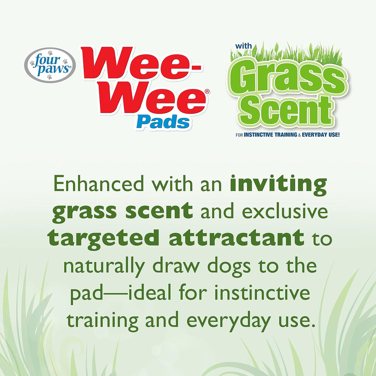 Wee-Wee Ultimate Attractant Dog Pee Pads, Grass Scent