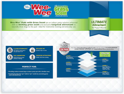 Wee-Wee Ultimate Attractant Dog Pee Pads, Grass Scent