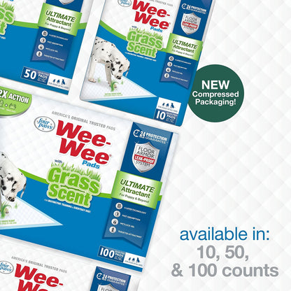Wee-Wee Ultimate Attractant Dog Pee Pads, Grass Scent