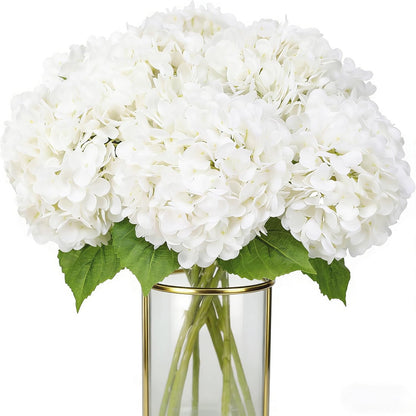 Light Green Hydrangea Artificial Flowers, Faux Hydrangea, 3Pcs