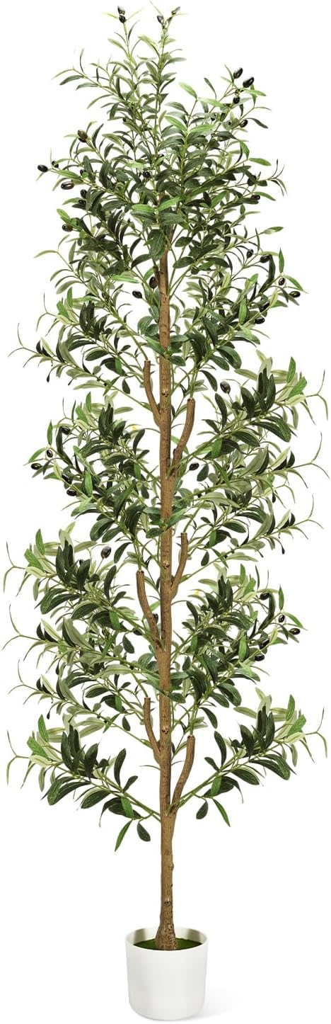 Olive Trees Artificial Indoor 6Ft Tall Faux Plants Large Fake Olivos Tree