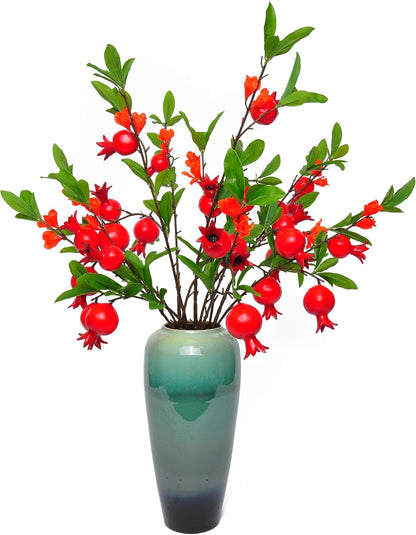Artificial Pomegranate Tree Branches, 37.4 Inches, 3-Piece Set