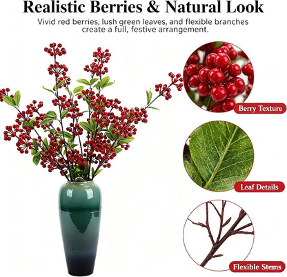 Artificial Pomegranate Tree Branches, 37.4 Inches, 3-Piece Set