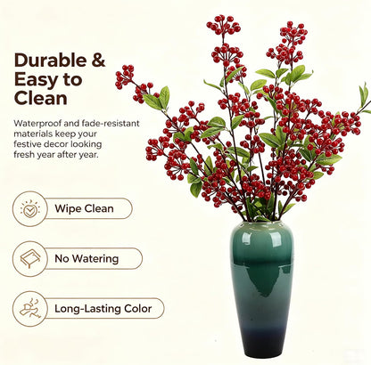 Artificial Pomegranate Tree Branches, 37.4 Inches, 3-Piece Set