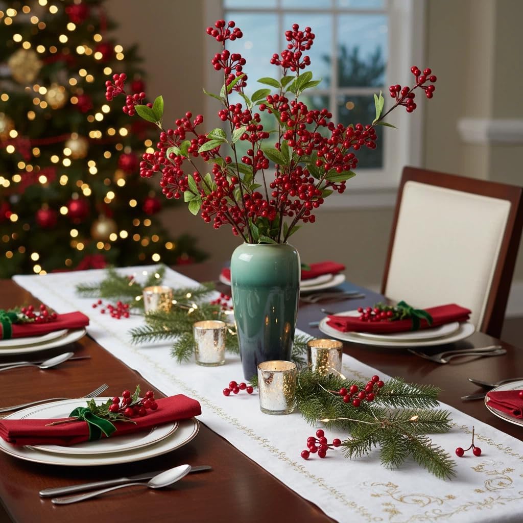Artificial Pomegranate Tree Branches, 37.4 Inches, 3-Piece Set