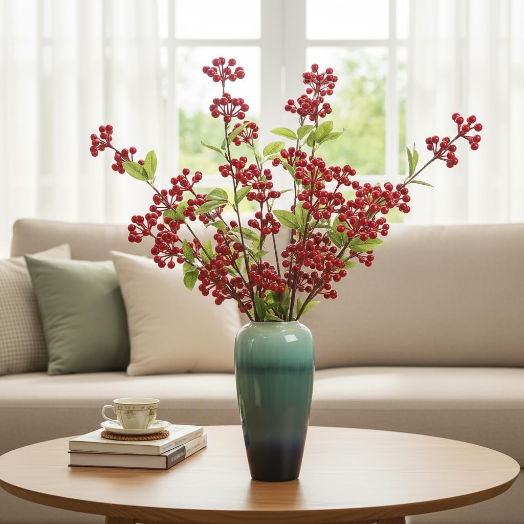 Artificial Pomegranate Tree Branches, 37.4 Inches, 3-Piece Set