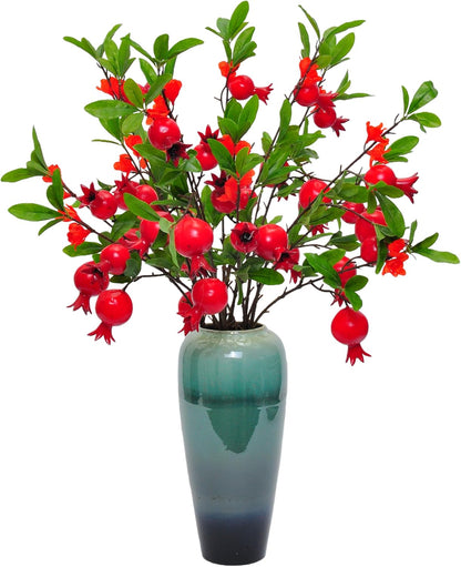 Artificial Pomegranate Tree Branches, 37.4 Inches, 3-Piece Set