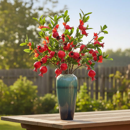 Artificial Pomegranate Tree Branches, 37.4 Inches, 3-Piece Set