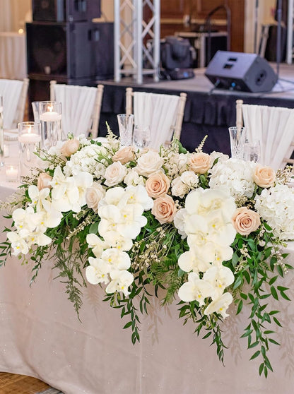 40.16" White Orchid Artificial Flowers 5PCS Fake Orchid Long Stems Phalaenopsis Branches Real Touch Silk Orchids for Vase for Bridal Shower Home Party Wedding Decoration (White)