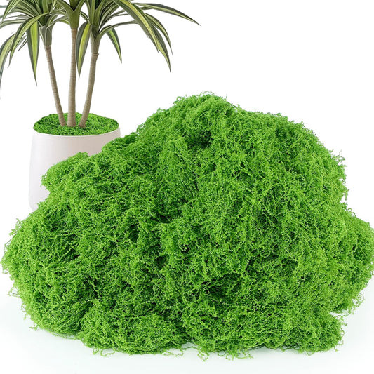 Fake Moss 5.3 oz, Artificial Moss for Crafts & Potted Plants | 5.3 oz artificial green moss for DIY crafts, indoor plant pots, fairy gardens, floral arrangements, wedding and home decor