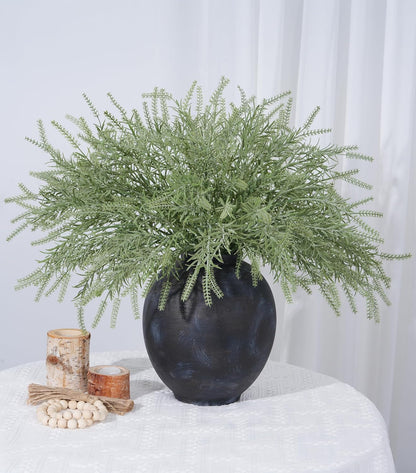 HyeFlora Artificial Outdoor Plants for Spring Summer Decoration,10PCS Fake Greenery Plants Stems Faux Rosemary Bush Grass Sprigs Branches DIY for Festival Home Kitchen Garden Farmhouse Office Decor