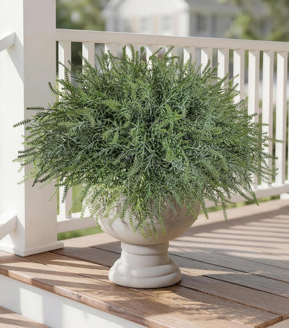 HyeFlora Artificial Outdoor Plants for Spring Summer Decoration,10PCS Fake Greenery Plants Stems Faux Rosemary Bush Grass Sprigs Branches DIY for Festival Home Kitchen Garden Farmhouse Office Decor