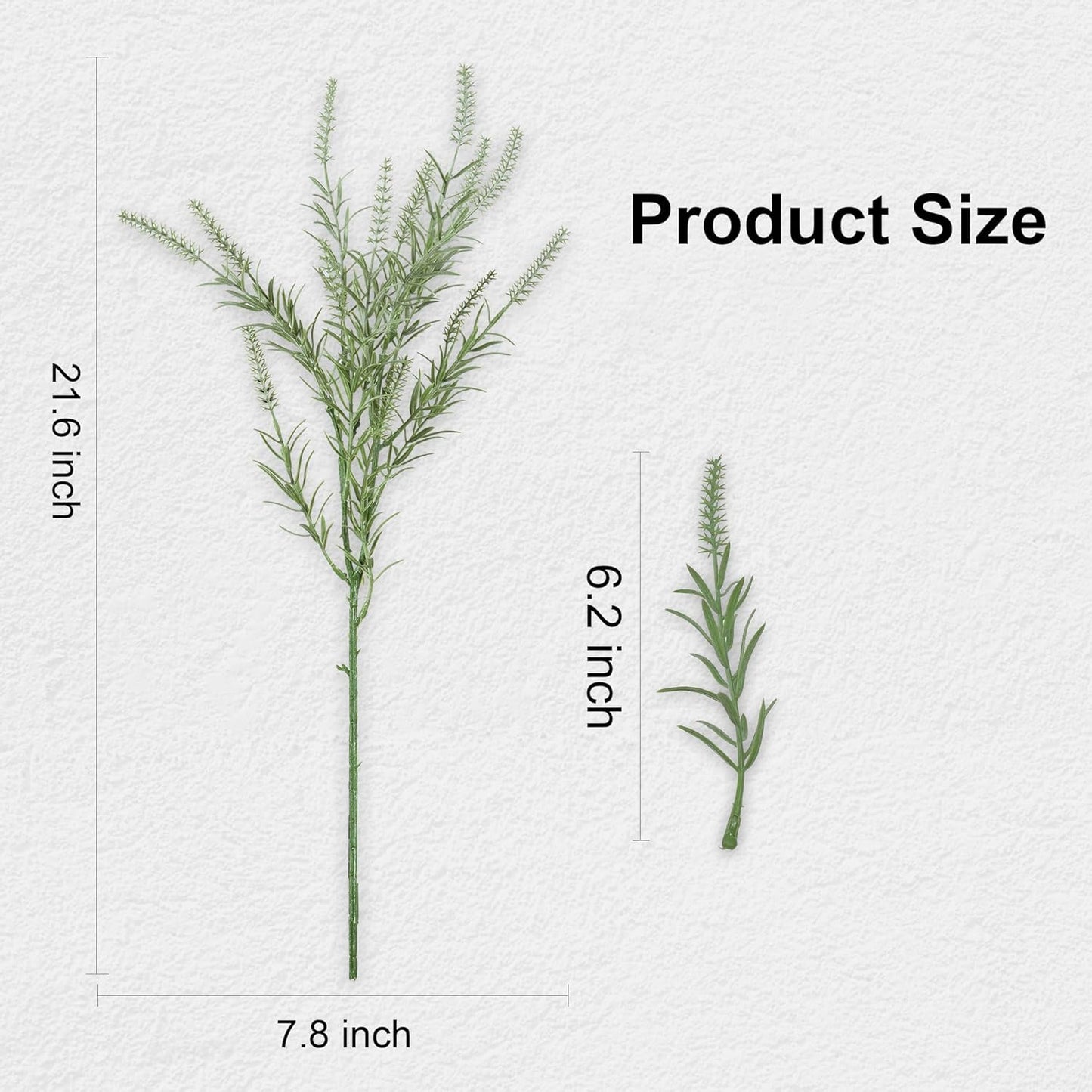 HyeFlora Artificial Outdoor Plants for Spring Summer Decoration,10PCS Fake Greenery Plants Stems Faux Rosemary Bush Grass Sprigs Branches DIY for Festival Home Kitchen Garden Farmhouse Office Decor