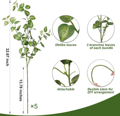HyeFlora Artificial Outdoor Plants for Spring Summer Decoration,10PCS Fake Greenery Plants Stems Faux Rosemary Bush Grass Sprigs Branches DIY for Festival Home Kitchen Garden Farmhouse Office Decor