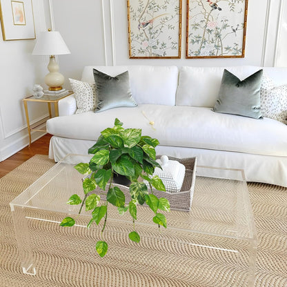 Artificial Plants Potted Alocasia Amazonica Polly Faux Plant with White Ceramic Pot Fake Hanging Plants Indoor for Home Living Room Shelf Office Aesthetic Decor