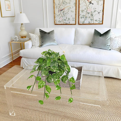 Artificial Plants Potted Alocasia Amazonica Polly Faux Plant with White Ceramic Pot Fake Hanging Plants Indoor for Home Living Room Shelf Office Aesthetic Decor