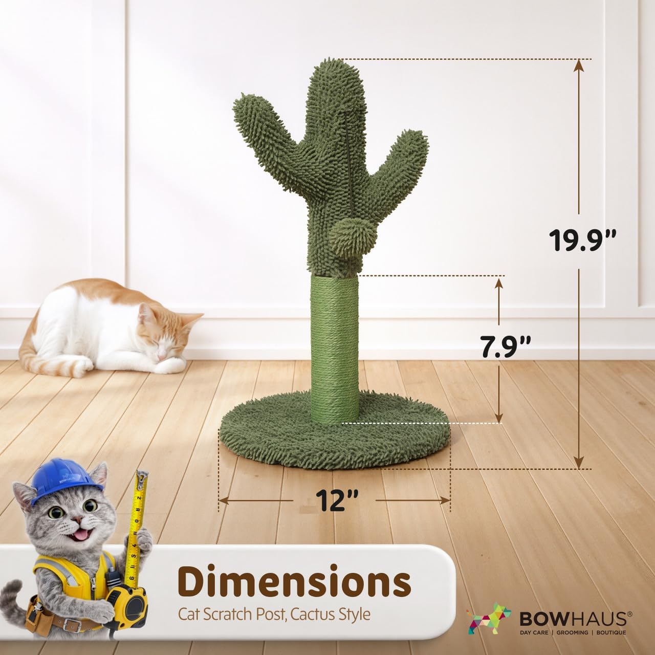 Mushroom Cat Scratching Post, Mushroom Cat Scratcher with Sisal Rope and Interactive Hanging Ball, 20 Inch Scratching Post for Indoor Cats and Kittens