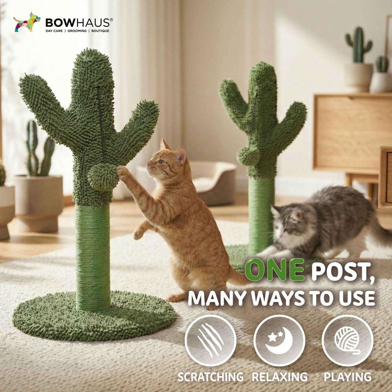 Mushroom Cat Scratching Post, Mushroom Cat Scratcher with Sisal Rope and Interactive Hanging Ball, 20 Inch Scratching Post for Indoor Cats and Kittens