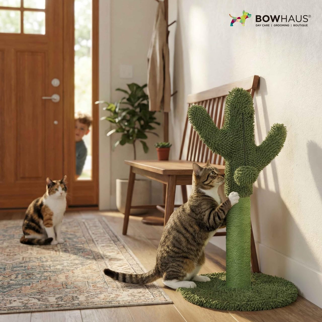 Mushroom Cat Scratching Post, Mushroom Cat Scratcher with Sisal Rope and Interactive Hanging Ball, 20 Inch Scratching Post for Indoor Cats and Kittens