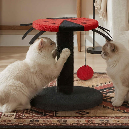 Mushroom Cat Scratching Post, Mushroom Cat Scratcher with Sisal Rope and Interactive Hanging Ball, 20 Inch Scratching Post for Indoor Cats and Kittens