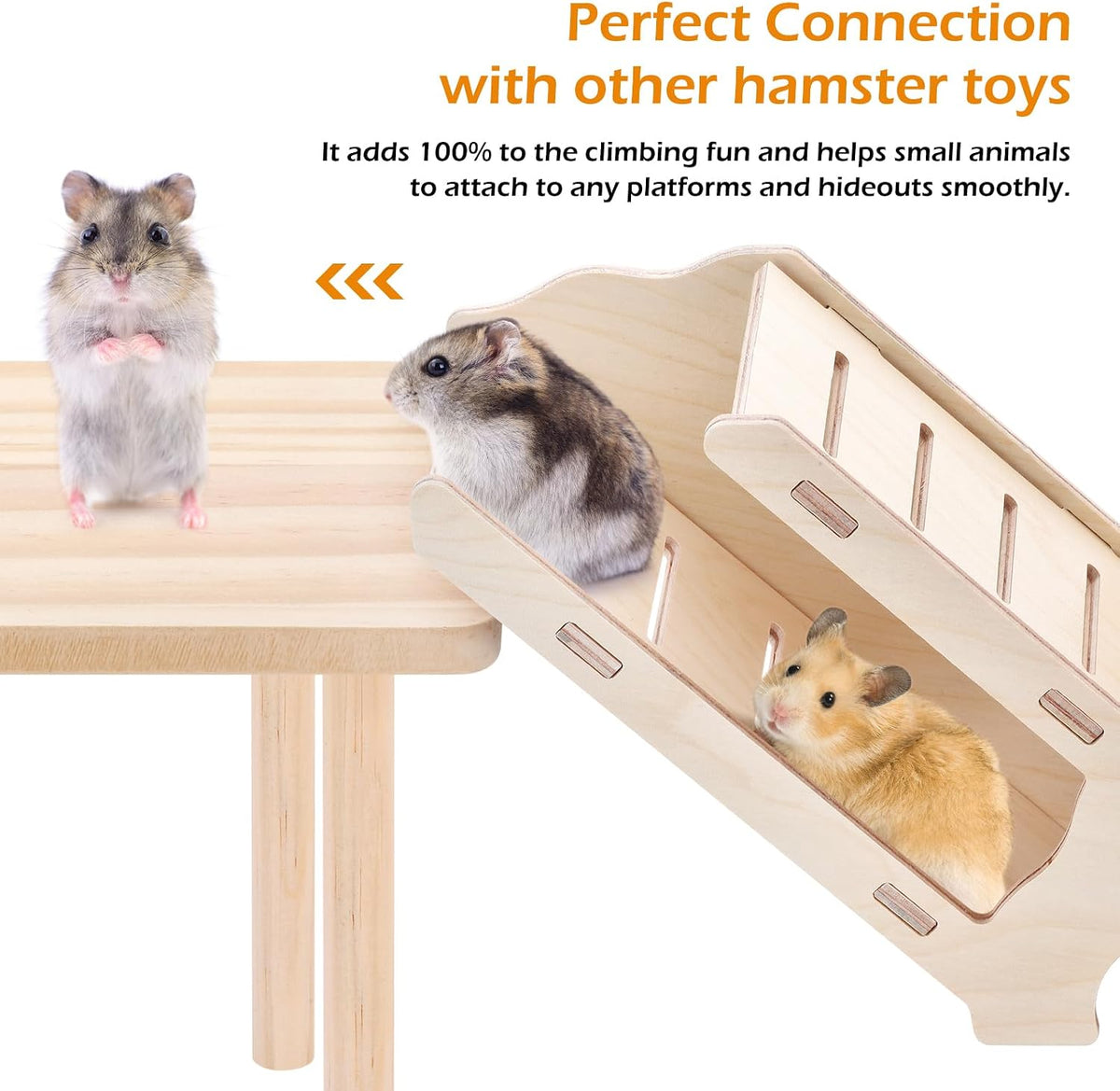Hamster Play Wooden Platform 5-piece Set Hamster cage Accessories Toy