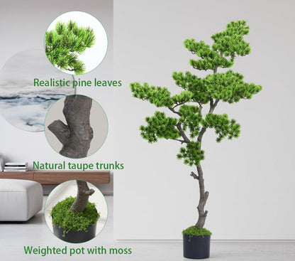 4FT Artificial Bonsai Tree Faux Tall Fake 48 inch Realistic Floor Plant