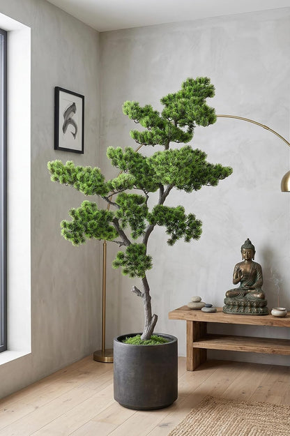 4FT Artificial Bonsai Tree Faux Tall Fake 48 inch Realistic Floor Plant