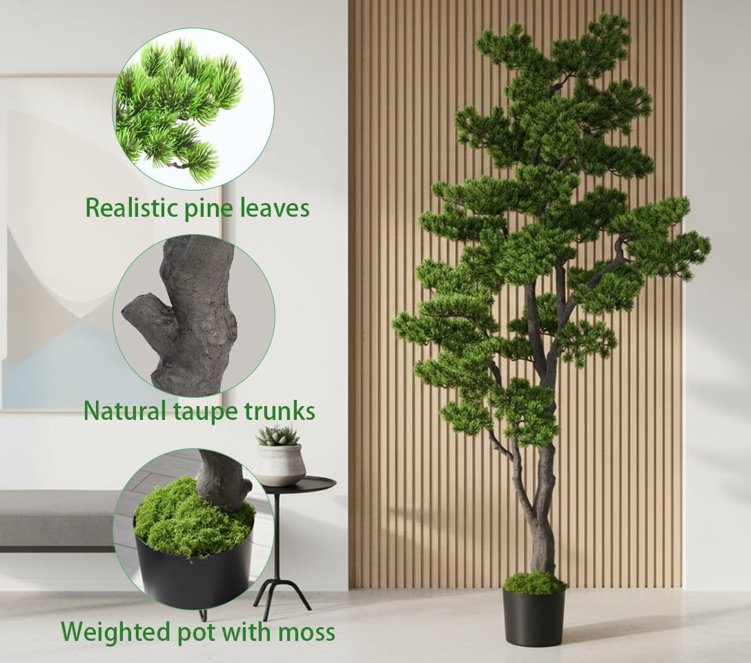 4FT Artificial Bonsai Tree Faux Tall Fake 48 inch Realistic Floor Plant