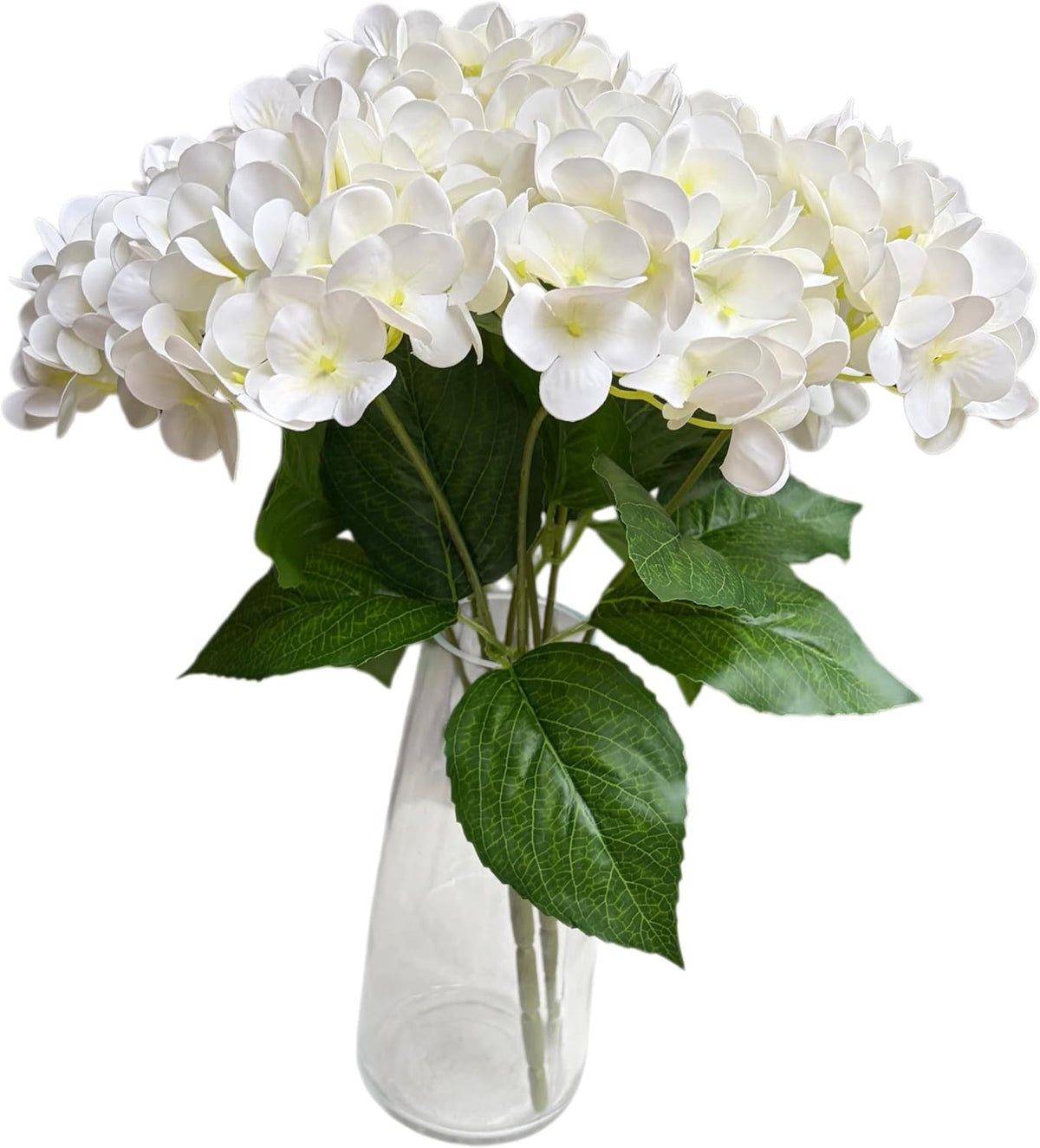 Hydrangea Artificial Flowers Bouquet with Stems, Latex Faux Hydrangea Flowers for Wedding, Home, Baby Shower, Table Centerpieces Decoration. (Pink)