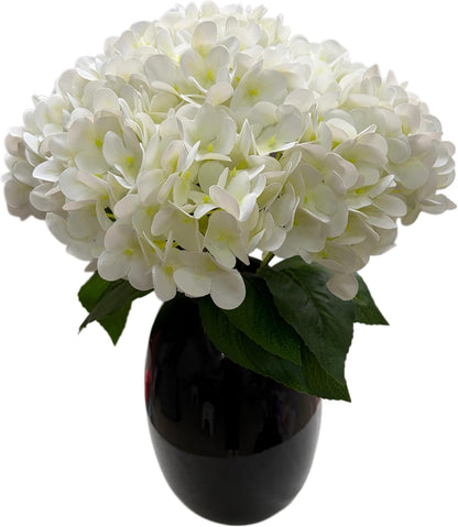 Hydrangea Artificial Flowers Bouquet with Stems, Latex Faux Hydrangea Flowers for Wedding, Home, Baby Shower, Table Centerpieces Decoration. (Pink)