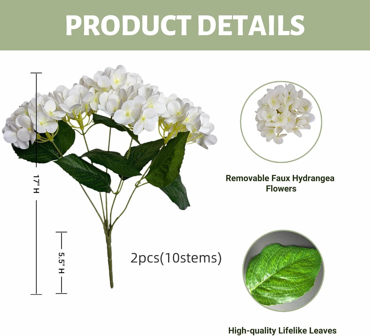 Hydrangea Artificial Flowers Bouquet with Stems, Latex Faux Hydrangea Flowers for Wedding, Home, Baby Shower, Table Centerpieces Decoration. (Pink)