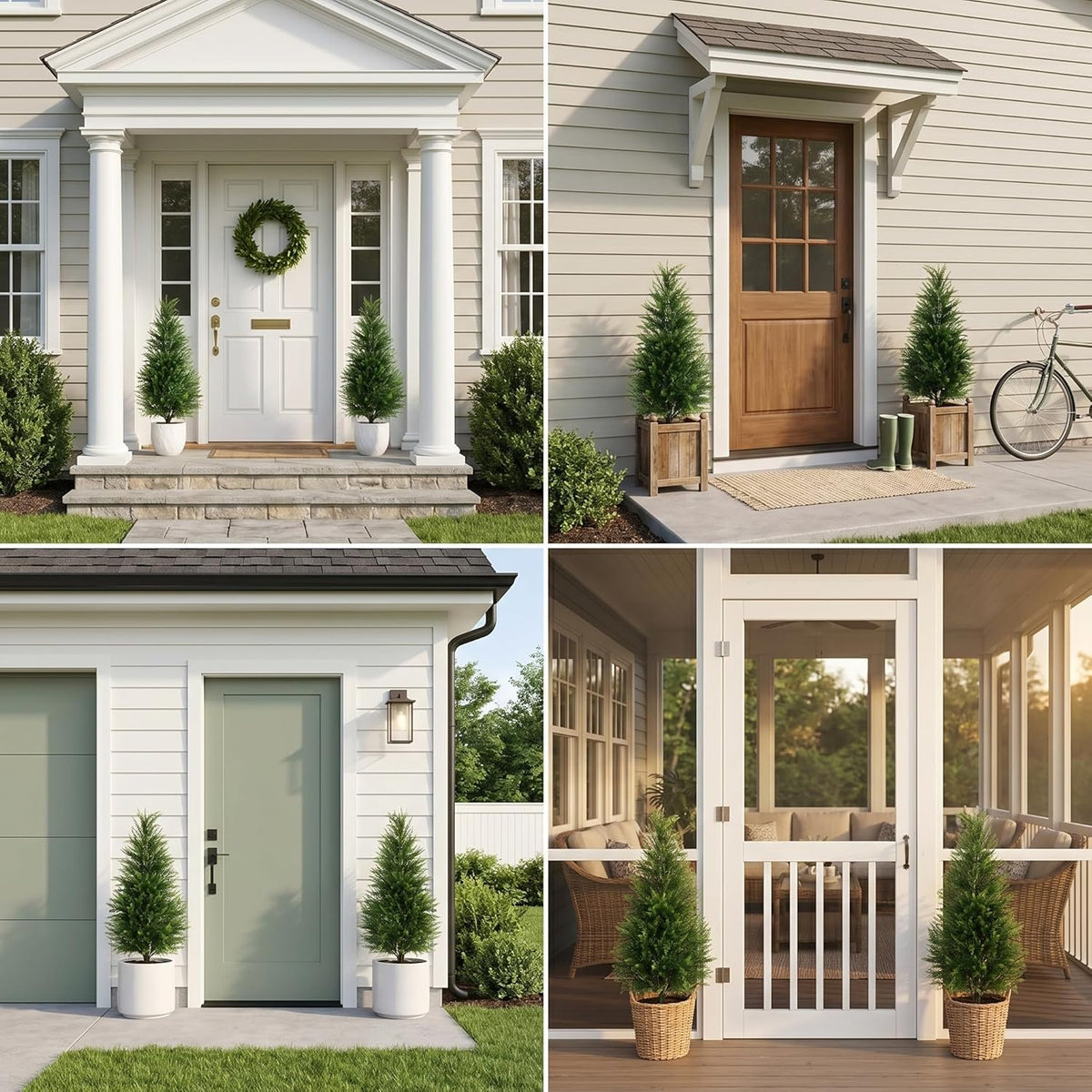 3FT Artificial Cedar Trees 2 Pack