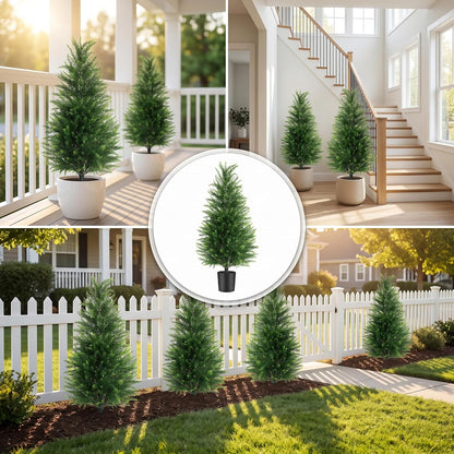 3FT Artificial Cedar Trees 2 Pack