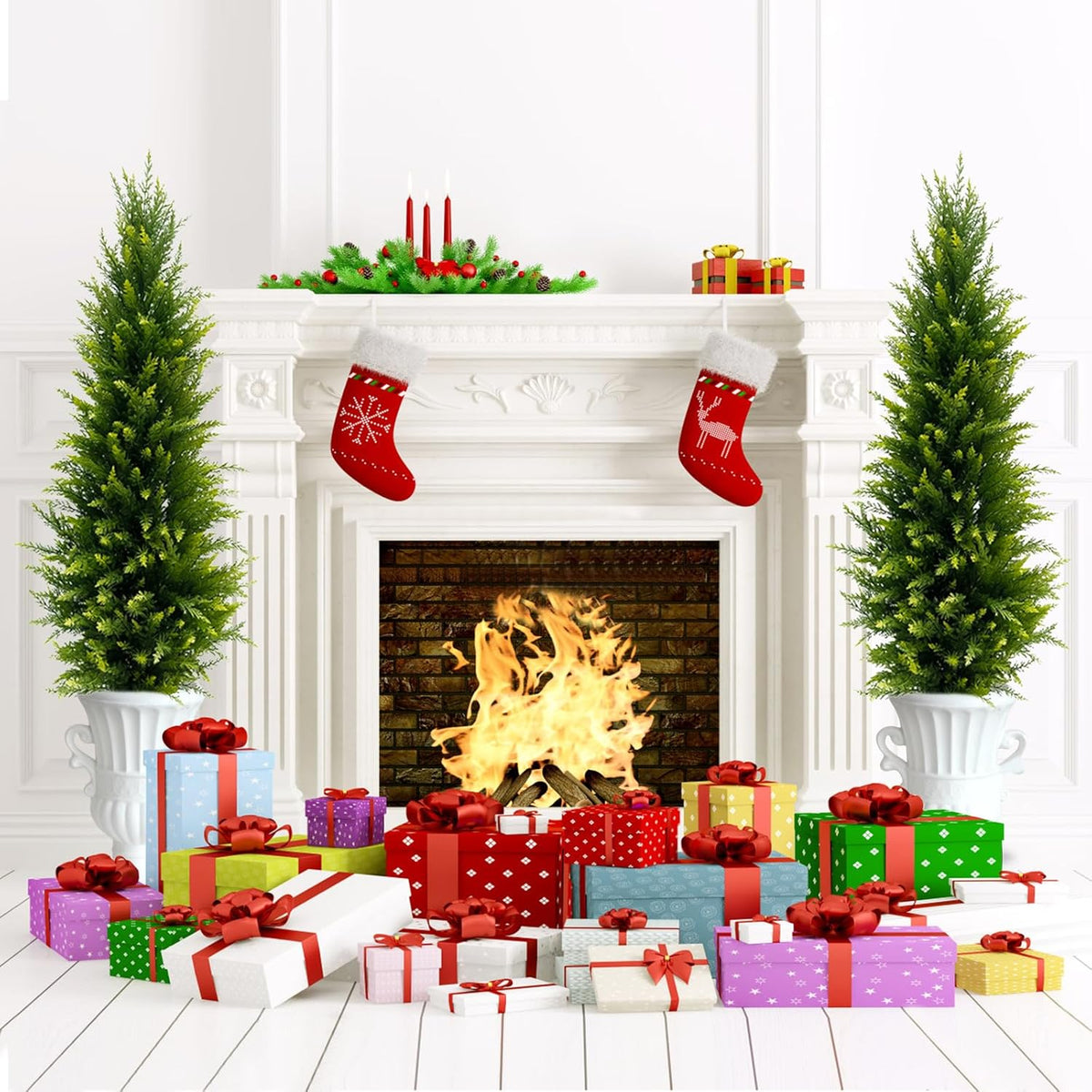 3FT Artificial Cedar Trees 2 Pack