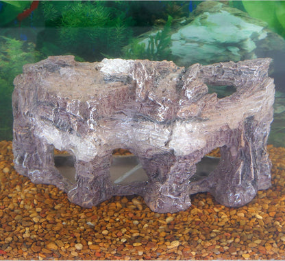 Grotto Natural Cliff Rock-Scape Cave Hide Out – Terrarium and Aquarium Décor for Reptiles, Amphibians, Fish, and Other Small Animals – Medium Size (RR700)