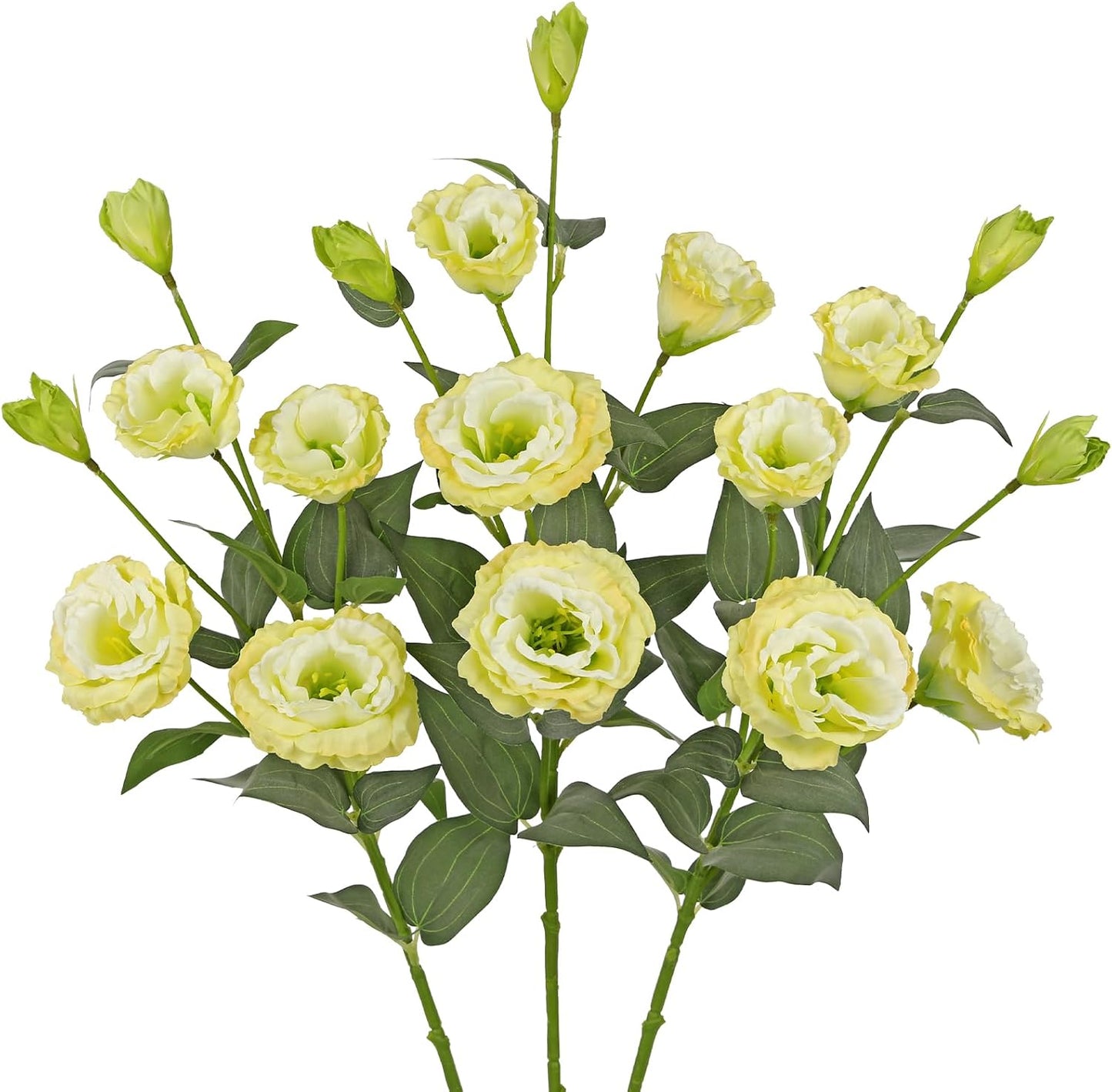 34.5" Purple Artificial Flowers Silk Fake Flower 3Pcs Eustoma Lisianthus Flowers with Long Stem Faux Flowers Arrangement Branch with 4 Heads for DIY Wedding Party Centerpiece Bouquet Table Home Decor